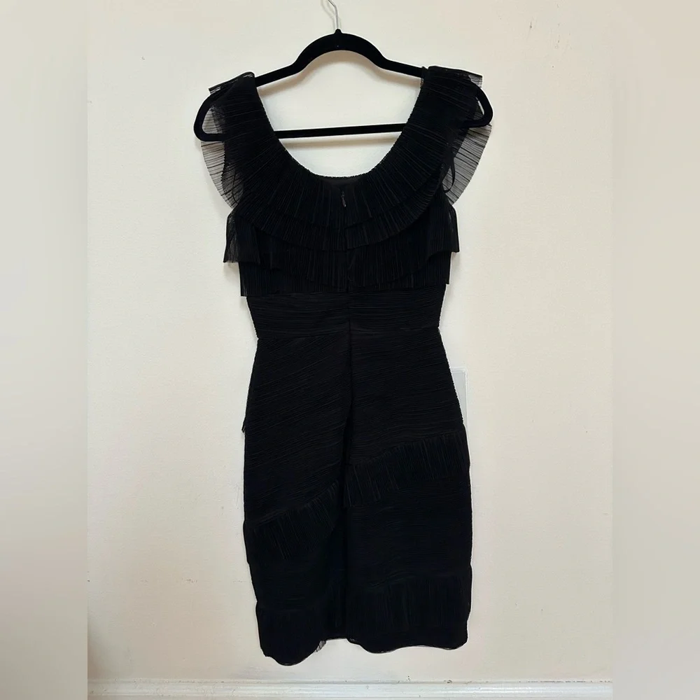 BCBGMAXAZRIA Briana Pleated Tulle bodycon dress - Picture 2 of 16